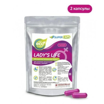 Средство возбуждающее для женщин Lady`sLife 2 капсулы Средство возбуждающее для женщин Lady`sLife 2 капсулы