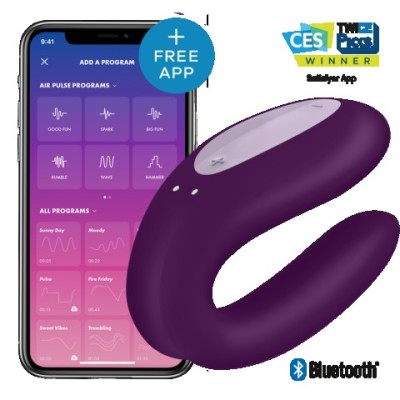 Вибратор для пар Satisfyer Partner Double Joy (фиолетовый) Вибратор для пар Satisfyer Partner Double Joy (фиолетовый)