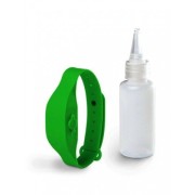 Антисептический браслет для рук с дозатором - зелёный