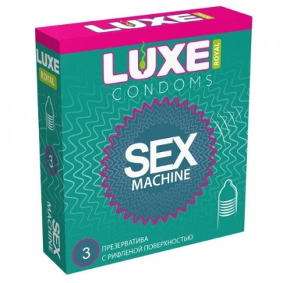 Презервативы LUXE ROYAL SEX MACHINE с рифленой поверхностью 3 шт. Презервативы LUXE ROYAL SEX MACHINE с рифленой поверхностью 3 шт.