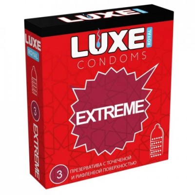 Презервативы LUXE ROYAL EXTREME с точечной и рифленой поверхностью 3 шт. Презервативы LUXE ROYAL EXTREME с точечной и рифленой поверхностью 3 шт.