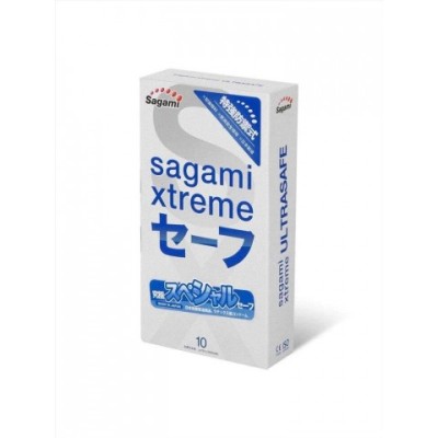 Презервативы SAGAMI Xtreme Ultrasafe 10шт. латексные с двойным количеством смазки Презервативы SAGAMI Xtreme Ultrasafe 10шт. латексные с двойным количеством смазки