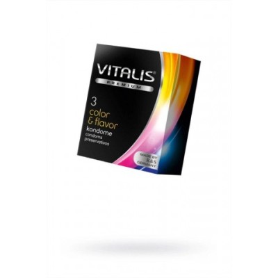 VITALIS №3 Color Презервативы цветные ароматизированные VITALIS №3 Color Презервативы цветные ароматизированные