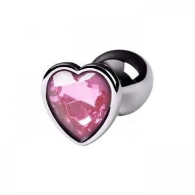 Анальная пробка с розовым кристаллом (размер s) Анальная пробка с розовым кристаллом (размер s)