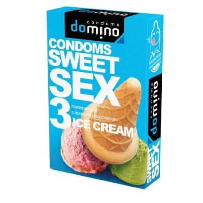 Презервативы DOMINO SWEET SEX ICE CREAM 3 штуки (оральные) Презервативы DOMINO SWEET SEX ICE CREAM 3 штуки (оральные)