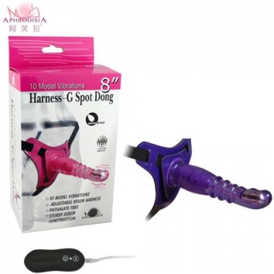 Страпон с вибрацией на ремнях Страпон с вибрацией на ремнях