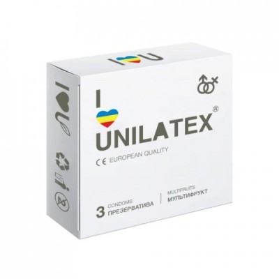 Презервативы Unilatex Multifruits/ароматизированные, 3 шт Презервативы Unilatex Multifruits/ароматизированные, 3 шт