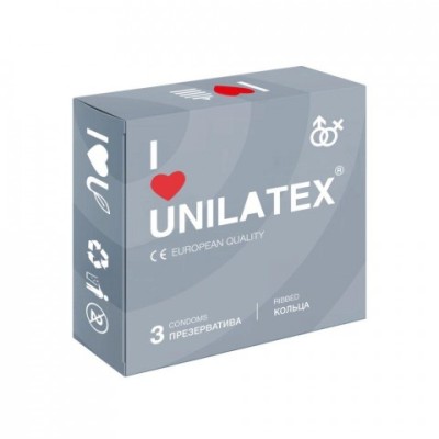 Презервативы Unilatex Ribbed/ребристые, 3 шт. Презервативы Unilatex Ribbed/ребристые, 3 шт.