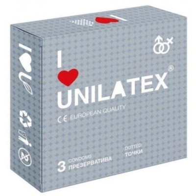 Презервативы Unilatex Dotted/точечные, 3 шт. Презервативы Unilatex Dotted/точечные, 3 шт.
