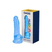 Фаллоимитатор Oasis голубой от WOOOMY (15 * 4,5 см.)
