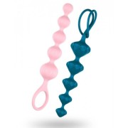 Набор анальных стимуляторов Love Beads от Satisfyer разноцветные (2 шт.)