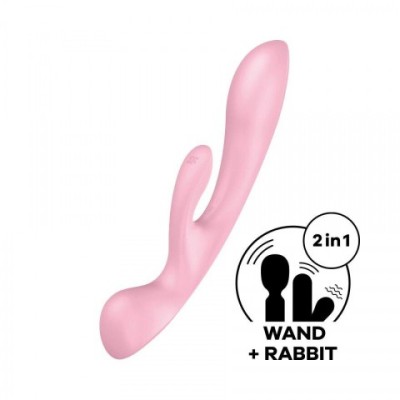 Вибратор-кролик Satisfyer Triple Oh розовый Вибратор-кролик Satisfyer Triple Oh розовый
