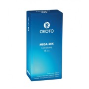 Презервативы MEGA MIX 18 штук ( 6 шт. гладкие классические, 6шт. текстурированные точечные, 6шт. тонкие)
