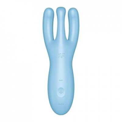 Клиторальный вибростимулятор Satisfyer Threesome 4 Connect App голубой Клиторальный вибростимулятор Satisfyer Threesome 4 Connect App голубой