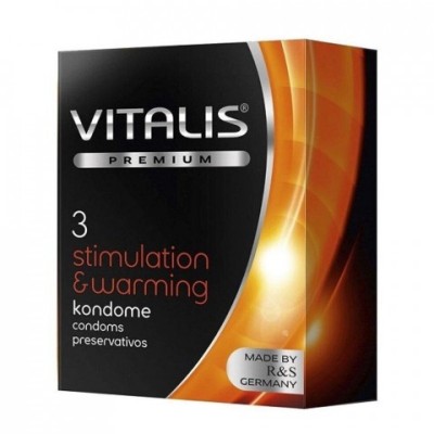 Презервативы Vitalis Premium Stimulation с согревающим эффектом, 3 шт. Презервативы Vitalis Premium Stimulation с согревающим эффектом, 3 шт.