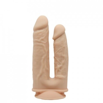 Двойной фаллоимитатор с двойной плотностью Model 1 от SILEXD светло-бежевый Двойной фаллоимитатор с двойной плотностью Model 1 от SILEXD светло-бежевый