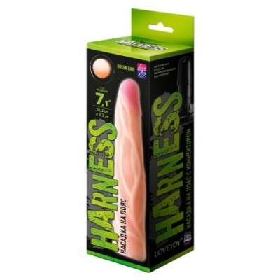 Насадка для страпона HARNESS с коннектером GREEN LINE (175*35) Насадка для страпона HARNESS с коннектером GREEN LINE (175*35)