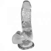 Фаллоимитатор на присоске прозрачный (17*4,3 см.)