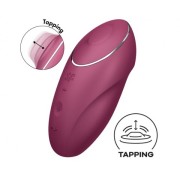 Клиторальный стимулятор с вибрацией Satisfyer Tap&Climax 1 бордовый