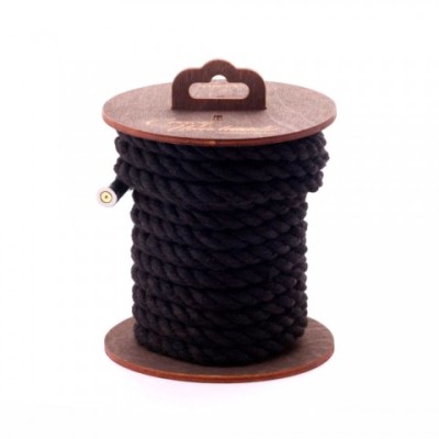 Хлопковая веревка для шибари, на катушке, черная, 5 м Хлопковая веревка для шибари, на катушке, черная, 5 м