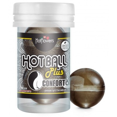 Анальный лубрикант HOT BALL CONFORTO на масляной основе в виде 2 шариков Анальный лубрикант HOT BALL CONFORTO на масляной основе в виде 2 шариков