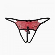 Фривольные трусики с доступом и красным кружевом Easy to love (L/XL, 46-48)