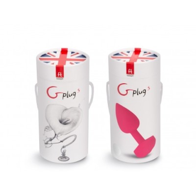 Маленькая дизайнерская анальная пробка с вибрацией Fun Toys Gplug - розовая Маленькая дизайнерская анальная пробка с вибрацией Fun Toys Gplug - розовая