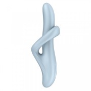 Вибратор с ротацией Satisfyer Heat Flex 4 голубой (c подогревом)