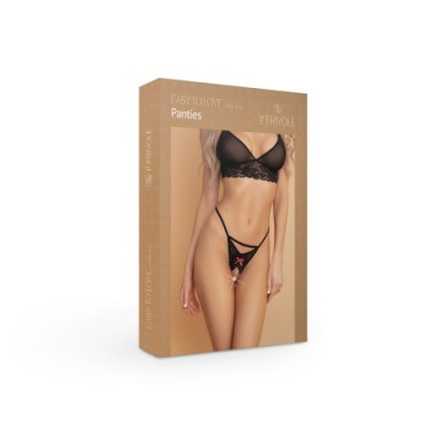 Обольщающие трусики с доступом и красными бантиками (Easy to love) (L/XL (46-48)) Обольщающие трусики с доступом и красными бантиками (Easy to love) (L/XL (46-48))