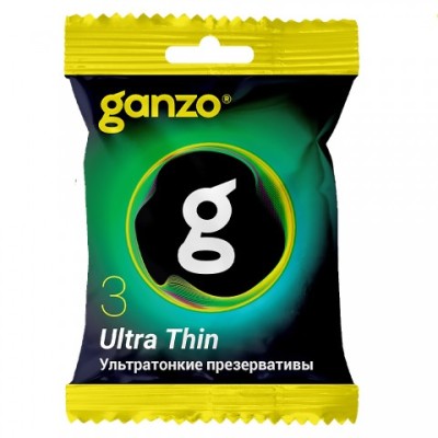Презервативы ультратонкие Ganzo Ultra Thin, в пакете 3 шт. Презервативы ультратонкие Ganzo Ultra Thin, в пакете 3 шт.