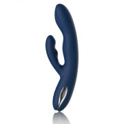 Вибратор с двойной стимуляцией и пульсацией Aylin темно-синий от SVAKOM