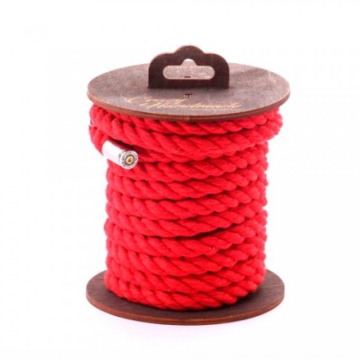 Хлопковая веревка для шибари, на катушке, красная, 5 м Хлопковая веревка для шибари, на катушке, красная, 5 м