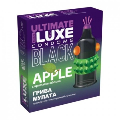 LUXE BLACK ULTIMATE ГРИВА МУЛАТА - Презерватив с ароматом яблока, 1 штука (черный) LUXE BLACK ULTIMATE ГРИВА МУЛАТА - Презерватив с ароматом яблока, 1 штука (черный)