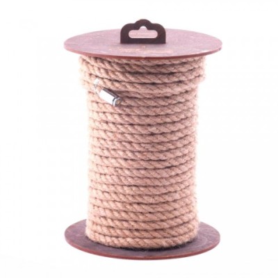 Джутовая веревка для шибари, на катушке, бежевый, 10 м Джутовая веревка для шибари, на катушке, бежевый, 10 м