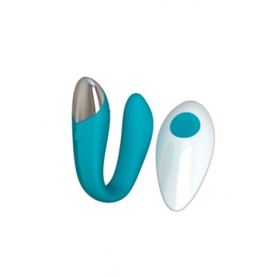 Вибратор для пар с пультом ДУ Fera, цвет морская волна (INFINITE) Вибратор для пар с пультом ДУ Fera, цвет морская волна (INFINITE)