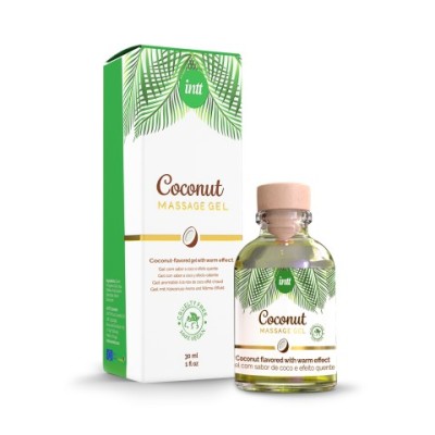 Intt Coconut Massage Gel - Массажный гель с согревающим эффектом и вкусом кокоса, 30 мл Intt Coconut Massage Gel - Массажный гель с согревающим эффектом и вкусом кокоса, 30 мл