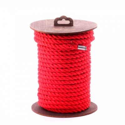 Хлопковая веревка для шибари, на катушке, красная, 10 м Хлопковая веревка для шибари, на катушке, красная, 10 м