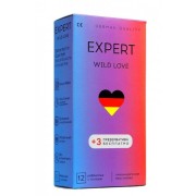 Презервативы EXPERT WILD LOVE № 12+3 (ребристые с точками), 12+3 шт.