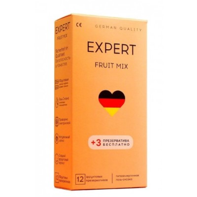 Презервативы EXPERT FRUIT MIX № 12+3 (с фруктовым ароматом), 12+3 шт. Презервативы EXPERT FRUIT MIX № 12+3 (с фруктовым ароматом), 12+3 шт.