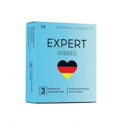 Презервативы EXPERT RIBBED № 3 (ребристые), 3 шт. Презервативы EXPERT RIBBED № 3 (ребристые), 3 шт.