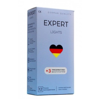 Презервативы EXPERT LIGHTS № 12+3 (ультратонкие), 12+3 шт. Презервативы EXPERT LIGHTS № 12+3 (ультратонкие), 12+3 шт.